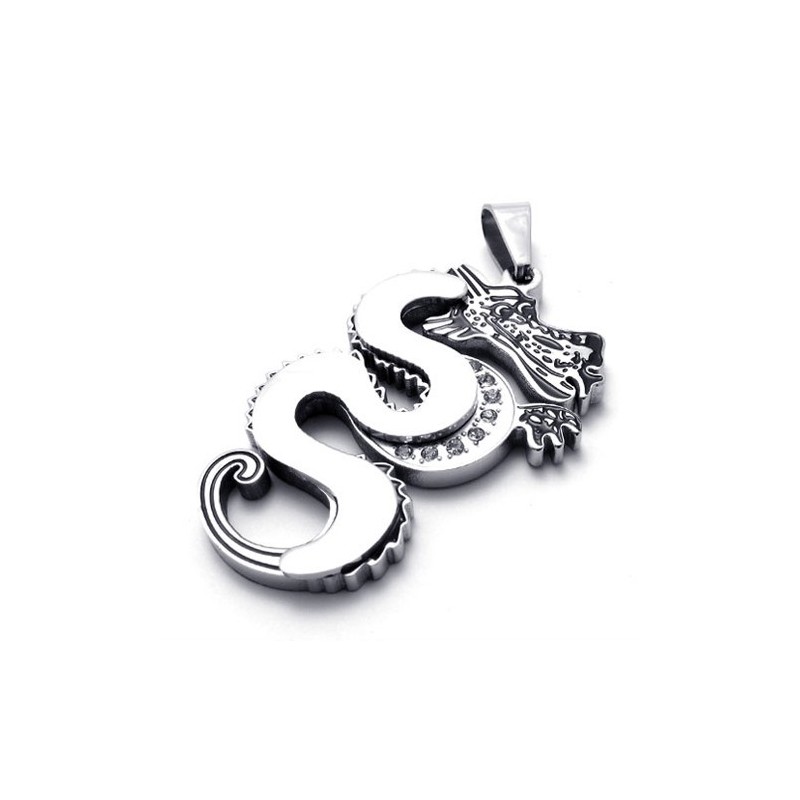 Pendentif Dragon Argent Titane Pendentif Dragon Argent Titane