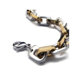 Bracelet À Breloques En Titane Pur Pour Hommes Et Garçons, Doré Et Argenté