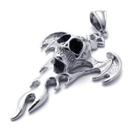 Pendentif En Titane Avec Flamme De Crâne