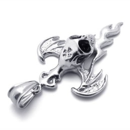 Pendentif En Titane Avec Flamme De Crâne