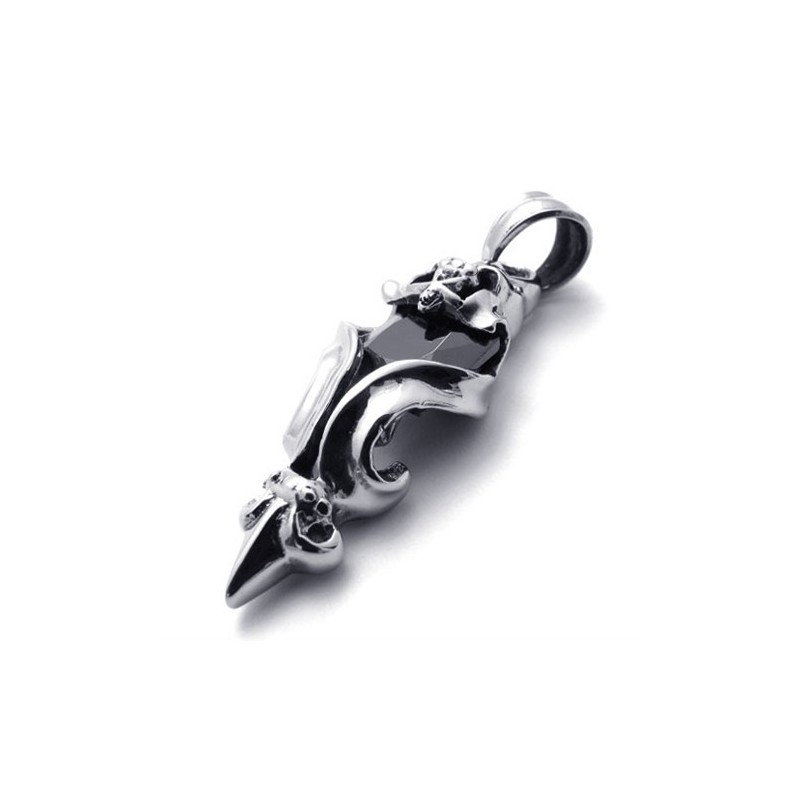 Pendentif En Titane Et Diamant Noir Pendentif En Titane Et Diamant Noir