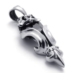 Pendentif En Titane Et Diamant Noir