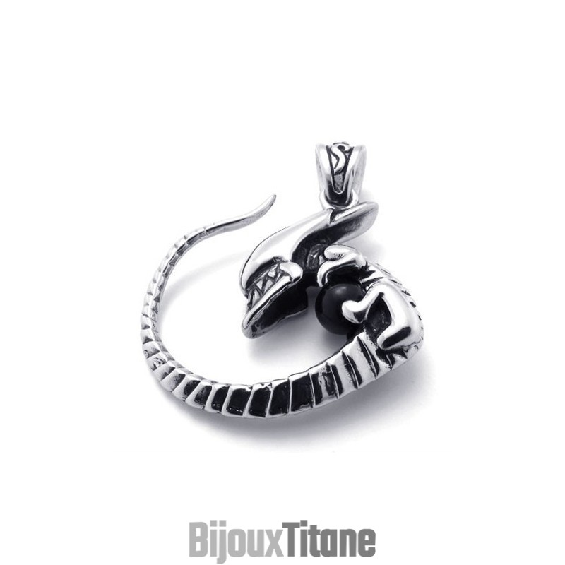 Pendentif En Titane Et Diamant Noir Pendentif En Titane Et Diamant Noir