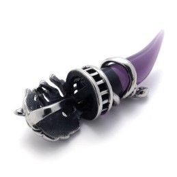 Pendentif En Titane Avec Corne Violette