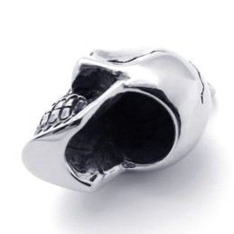 Pendentif En Titane Avec Tête De Mort En Diamant Noir