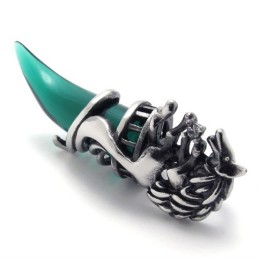 Pendentif En Titane En Corne Verte