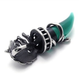 Pendentif En Titane En Corne Verte