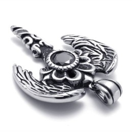 Pendentif En Titane Avec Gemme Ailée