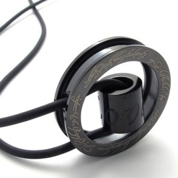 Pendentif En Titane Avec Anneau Noir