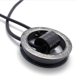 Pendentif En Titane Avec Anneau Noir