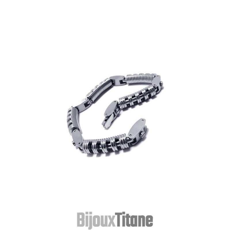 Bracelet À Breloques En Argent Et Titane Pur Pour Homme Et Garçon Bracelet À Breloques En Argent Et Titane Pur Pour Homme Et Garçon