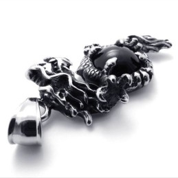 Pendentif En Titane Avec Gemme De Dragon