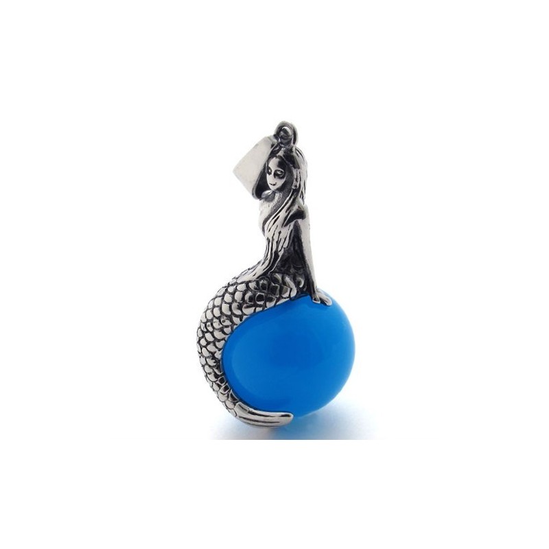 Pendentif En Titane Avec Gemme Sirène Pendentif En Titane Avec Gemme Sirène