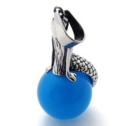 Pendentif En Titane Avec Gemme Sirène