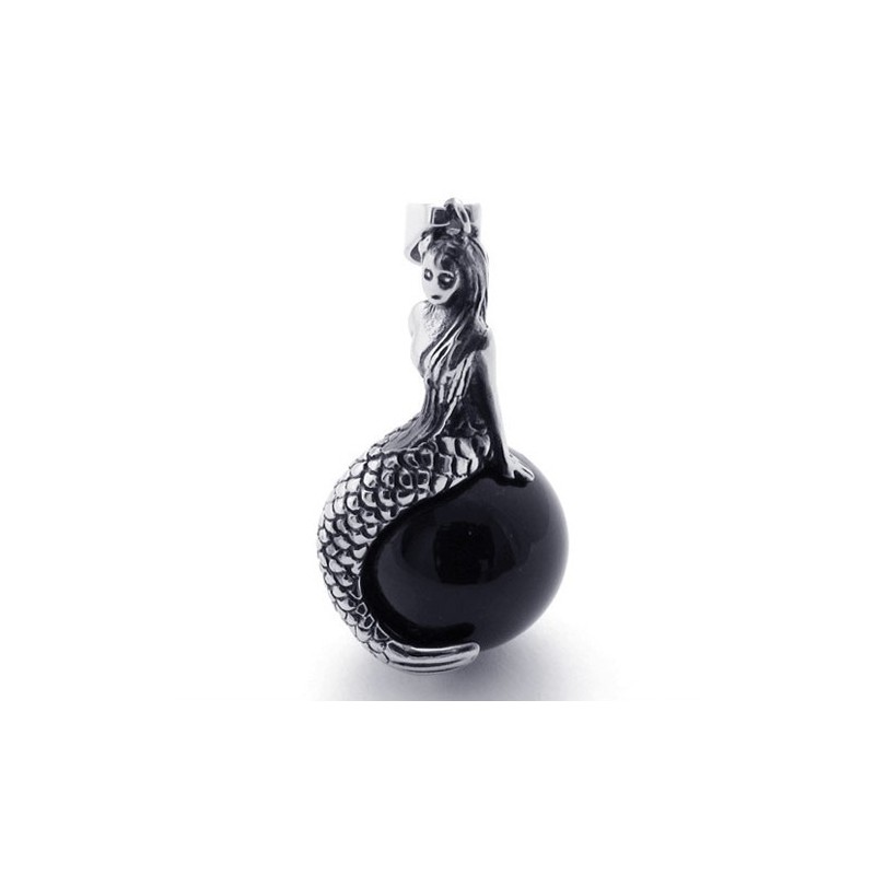 Pendentif En Titane Avec Gemme Sirène Pendentif En Titane Avec Gemme Sirène