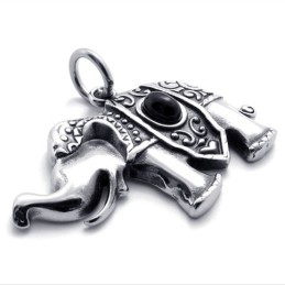 Pendentif Éléphant En Titane
