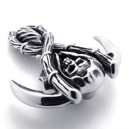 Pendentif En Titane Avec Crâne Fantôme