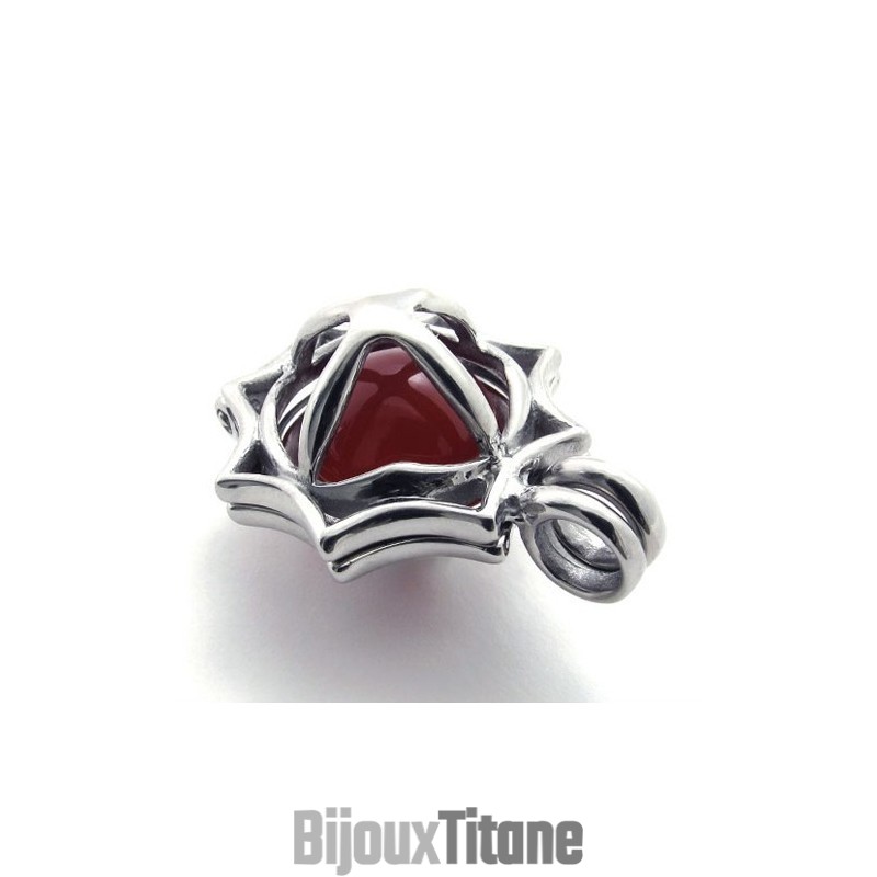 Pendentif En Titane Et Agate Pour Amoureux