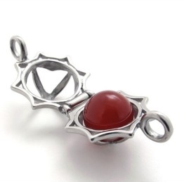 Pendentif En Titane Et Agate Pour Amoureux