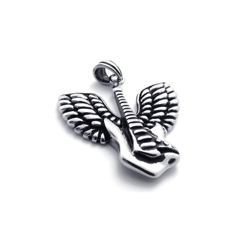 Pendentif Guitare En Titane Wings
