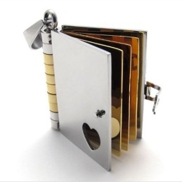 Pendentif En Titane Pour Amoureux Des Livres En Or