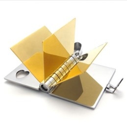 Pendentif En Titane Pour Amoureux Des Livres En Or