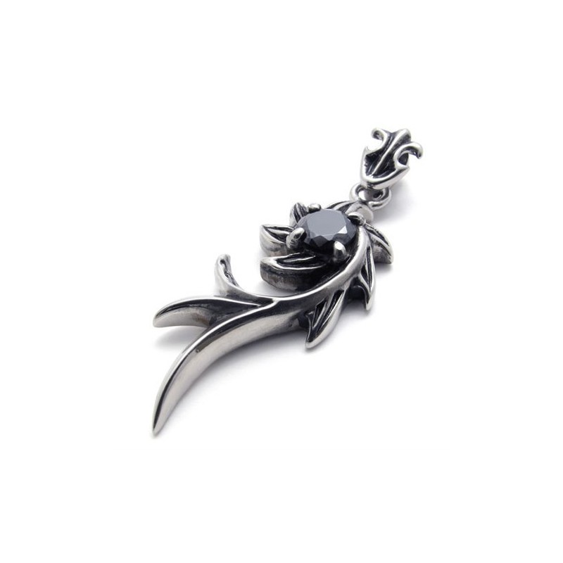 Pendentif Sirène En Titane Et Diamant Noir Pendentif Sirène En Titane Et Diamant Noir