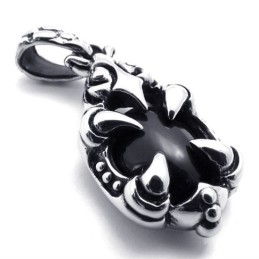 Pendentif En Titane Avec Pierre Précieuse En Forme De Griffe