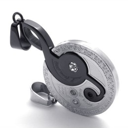Pendentif En Titane Noir Pour Amoureux Des Notes De Musique