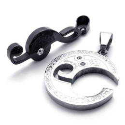 Pendentif En Titane Noir Pour Amoureux Des Notes De Musique