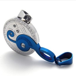 Pendentif En Titane Pour Amoureux De Notes De Musique Bleues