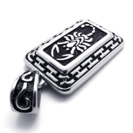 Pendentif En Titane Avec Plaque D'Identité Scorpion