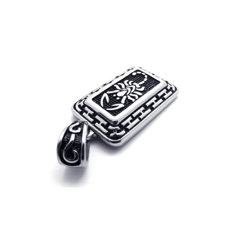 Pendentif En Titane Avec Plaque D'Identité Scorpion Pendentif En Titane Avec Plaque D'Identité Scorpion