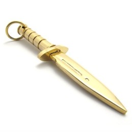 Pendentif En Titane Avec Dague En Or