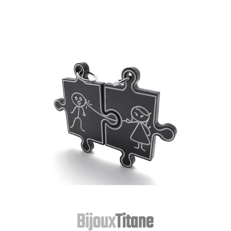 Pendentif En Titane Black Lovers