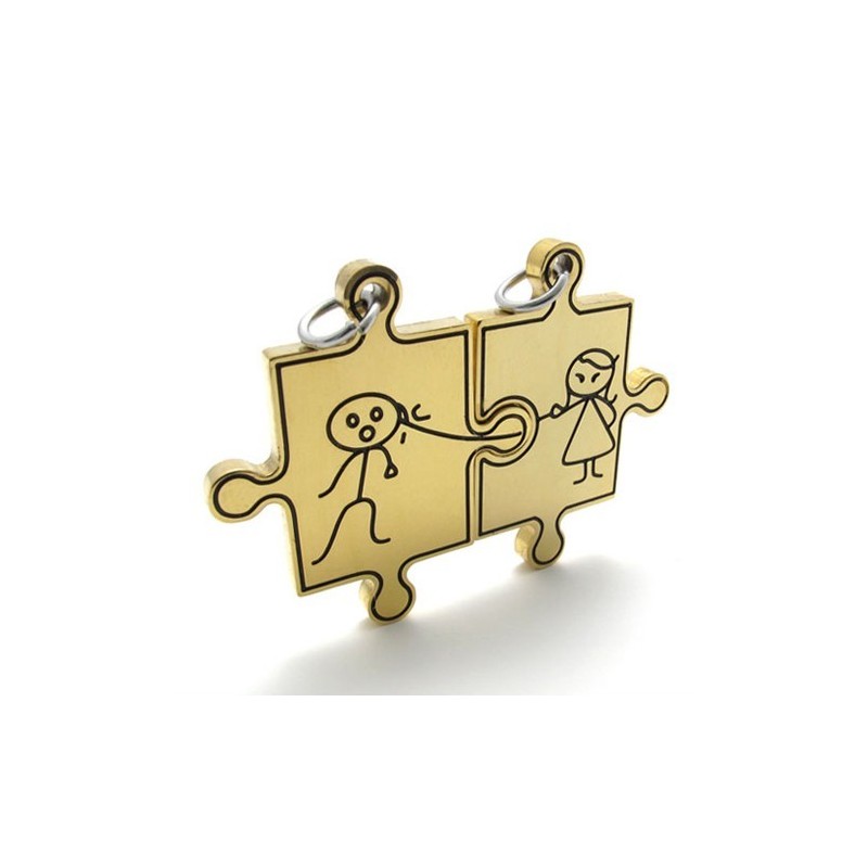 Pendentif En Titane Pour Amoureux De L'Or Pendentif En Titane Pour Amoureux De L'Or