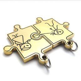 Pendentif En Titane Pour Amoureux De L'Or