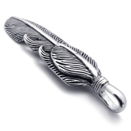 Pendentif En Titane En Forme De Plume D'Aile