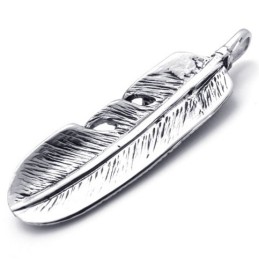 Pendentif En Titane En Forme De Plume D'Aile