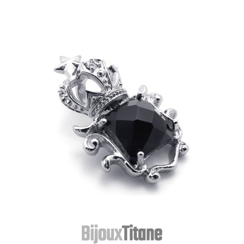Pendentif En Titane Avec Couronne De Pierres Précieuses Pendentif En Titane Avec Couronne De Pierres Précieuses