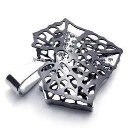 Pendentif En Titane Black Leaf Lovers