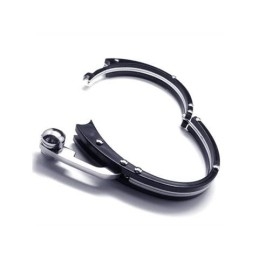 Bracelet Jonc En Titane Pur Pour Homme Avec Breloque En Argent Noir
