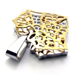 Pendentif En Titane Pour Amoureux De La Feuille D'Or