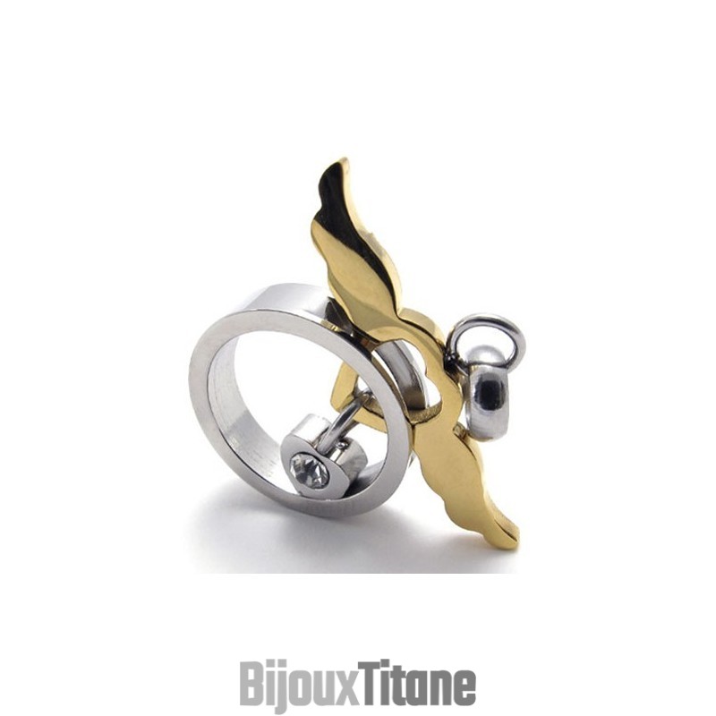 Pendentif Gold Angel En Titane Pour Femme