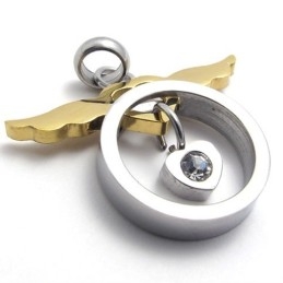 Pendentif Gold Angel En Titane Pour Femme