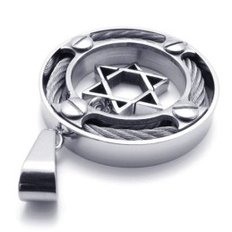 Pendentif En Titane Avec Anneau De Câble Pour Amoureux