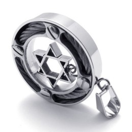 Pendentif En Titane Avec Anneau De Câble Pour Amoureux