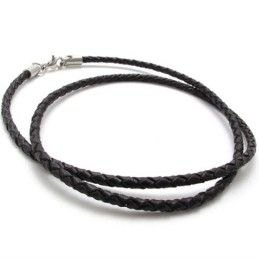 Collier En Titane Marron De 20 Pouces