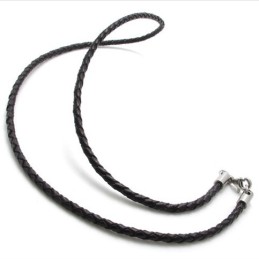Collier En Titane Marron De 20 Pouces