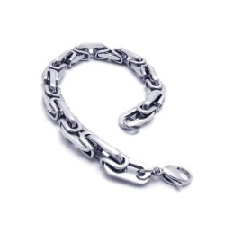 Bracelet À Breloques En Argent Et Titane Pur Pour Homme Et Garçon